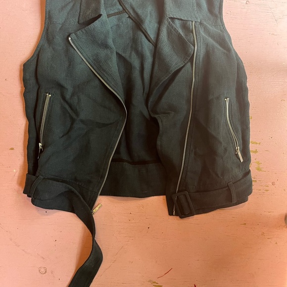 Elizabeth & James “Teagan” linen biker vest - Picture 3 of 4
